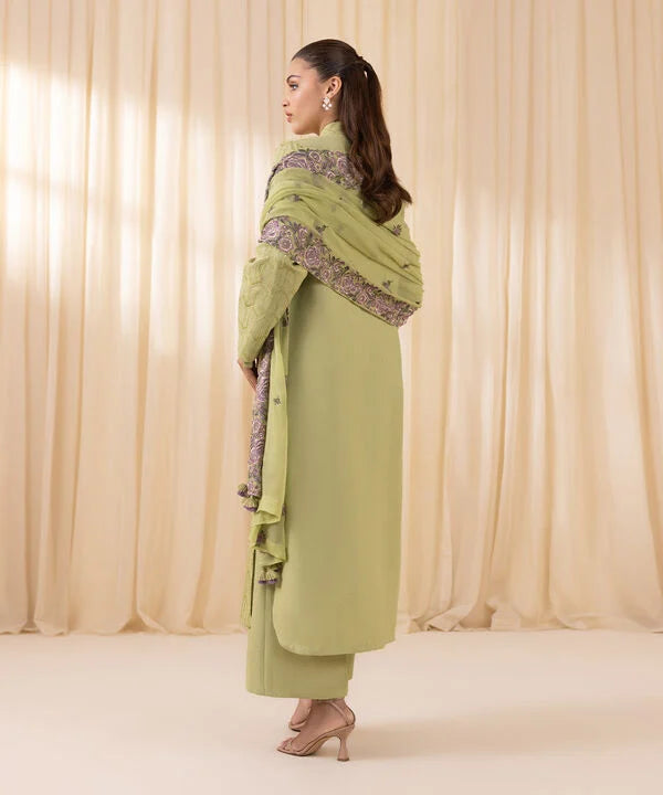 3 Piece - Embroidered Karandi Suit