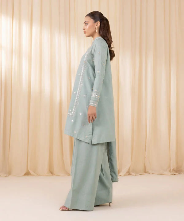 3 Piece - Embroidered Karandi Suit