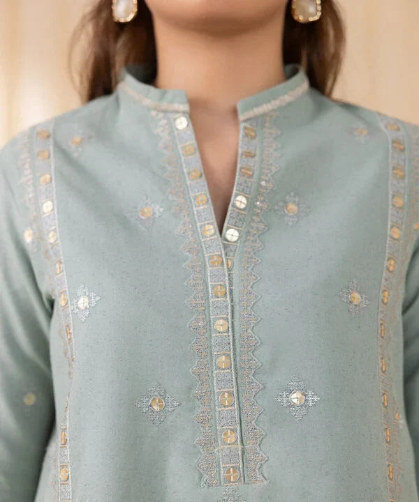 3 Piece - Embroidered Karandi Suit