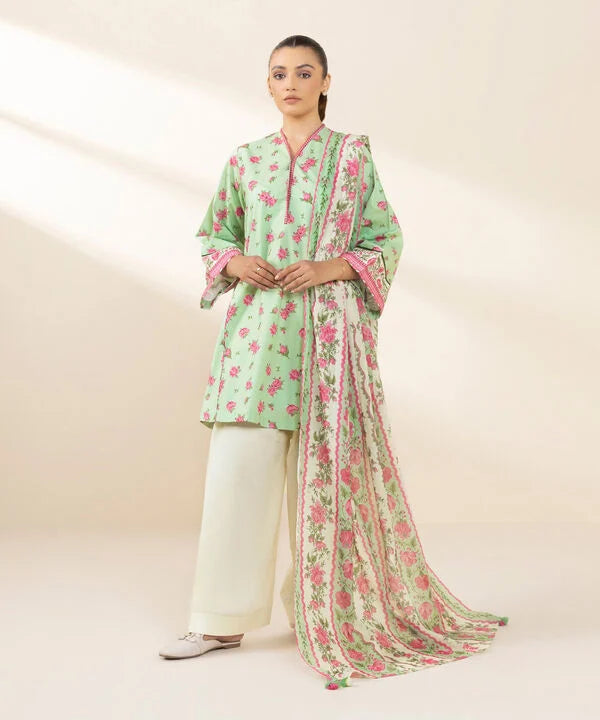 2 Piece - Printed Cotton Suit