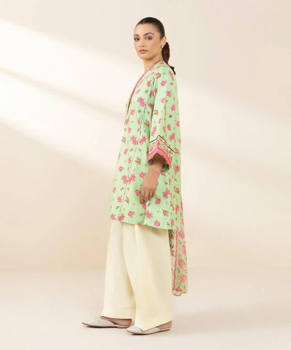 2 Piece - Printed Cotton Suit