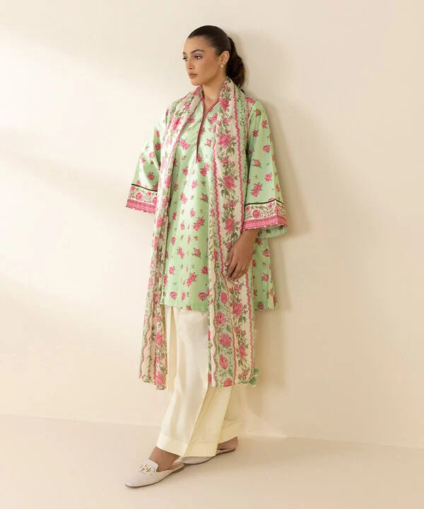 2 Piece - Printed Cotton Suit