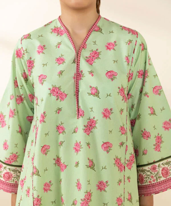 2 Piece - Printed Cotton Suit