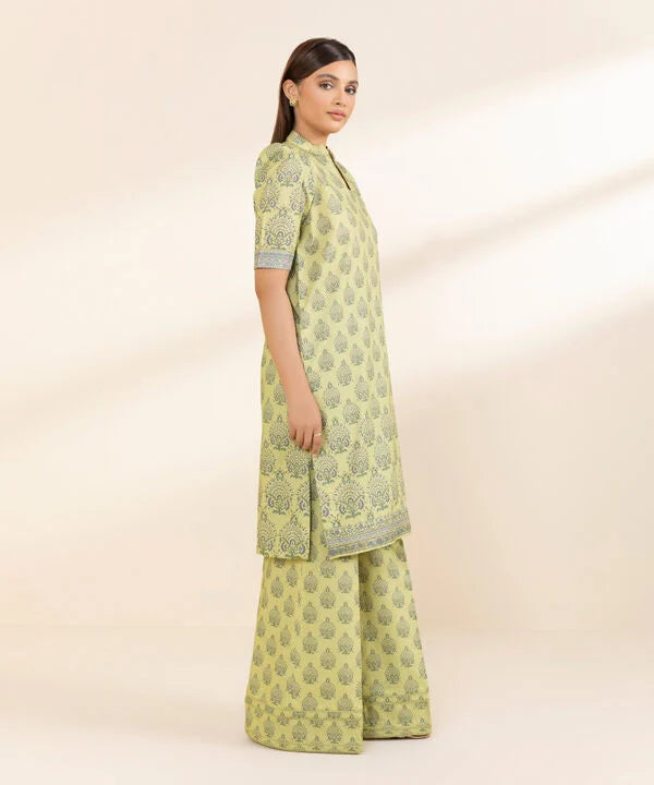 2 Piece - Printed Cotton Suit