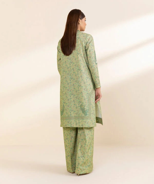 2 Piece - Printed Cotton Suit