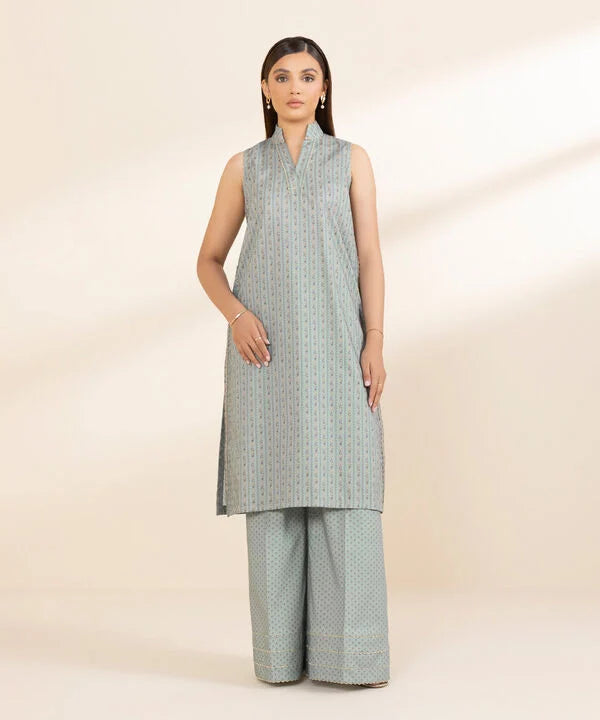 2 Piece - Printed Cotton Suit