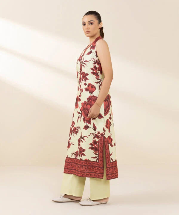 2 Piece - Printed Cotton Viscose Suit