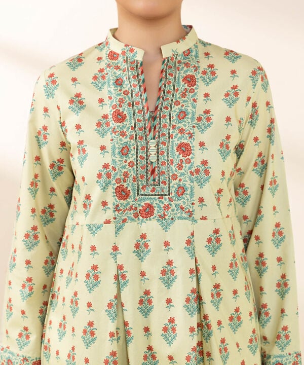 3 Piece - Printed Cotton Suit