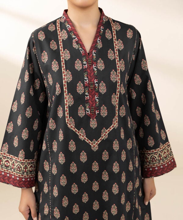 3 Piece - Printed Cotton Suit