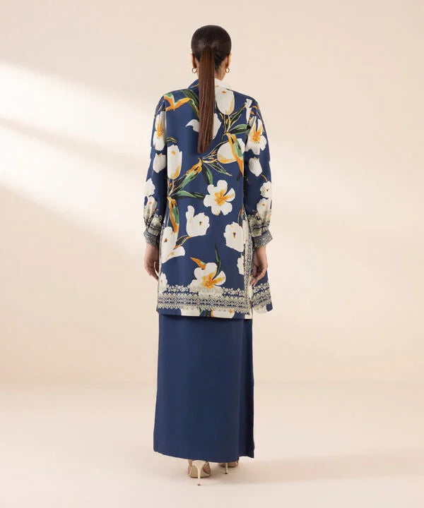 2 Piece - Printed Linen Suit