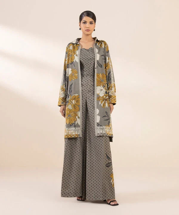 2 Piece - Printed Linen Suit