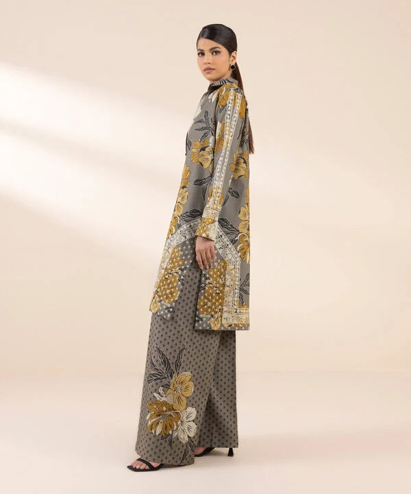 2 Piece - Printed Linen Suit