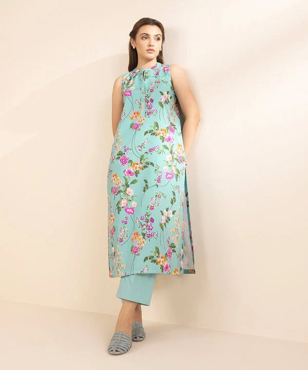 2 Piece - Printed Cotton Suit