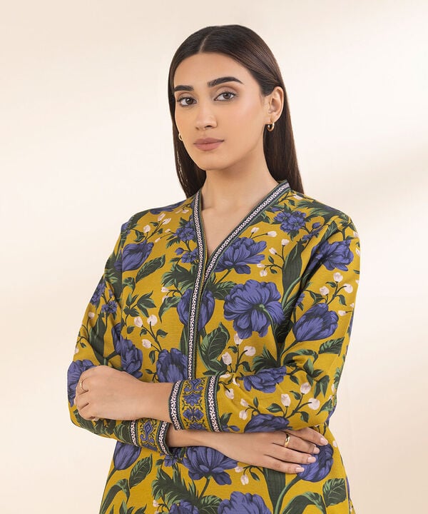 2 Piece - Printed Cotton Suit