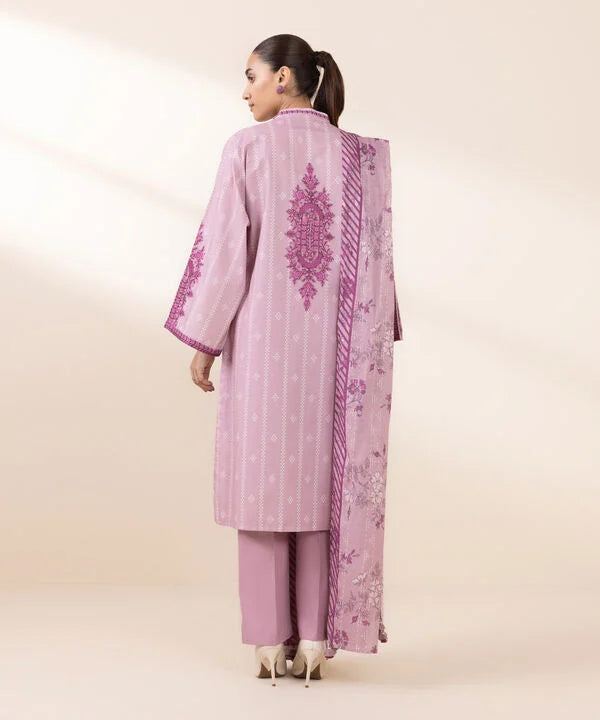 3 Piece - Embroidered Cambric Suit