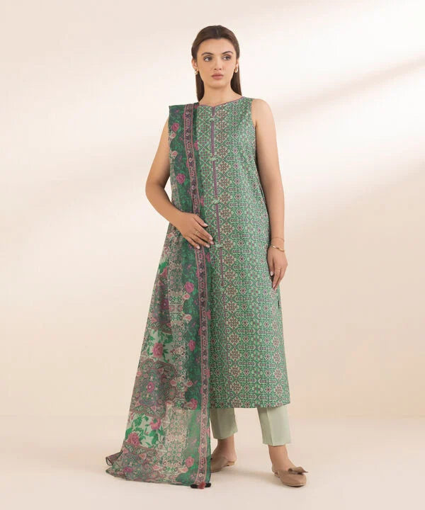 3 Piece - Printed Lawn Suit