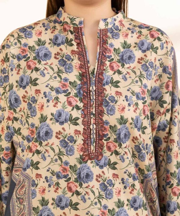 3 Piece - Embroidered Cotton Suit