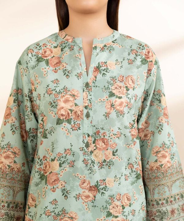 3 Piece - Embroidered Cotton Suit