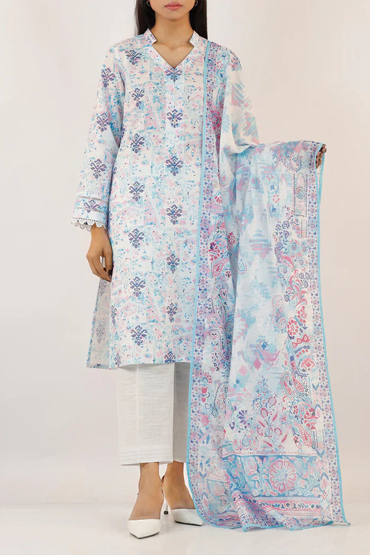 Unstitched Printed Cotton Khaddar 2-Piece Set (Shirt & Trouser)