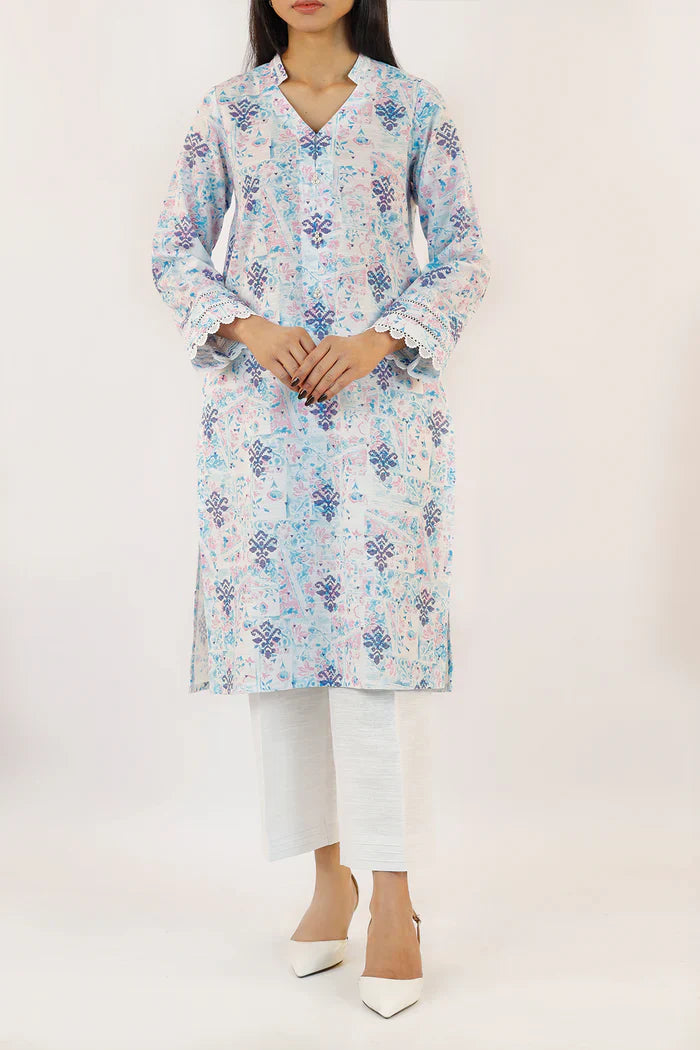 Unstitched Printed Cotton Khaddar 2-Piece Set (Shirt & Trouser)