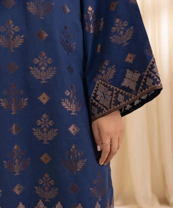 3 Piece - Embroidered Jacquard Suit