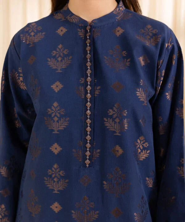 3 Piece - Embroidered Jacquard Suit