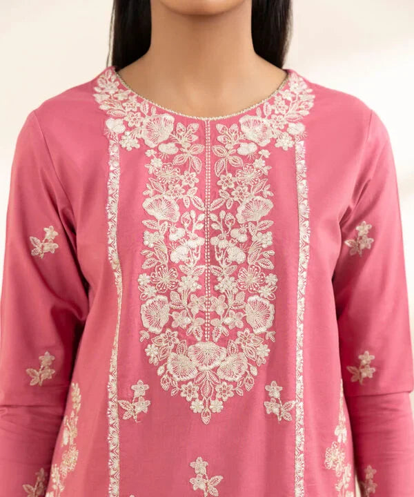 3 Piece - Embroidered Cotton Viscose Suit