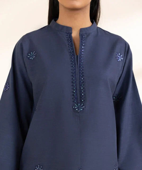 3 Piece - Embroidered Cotton Viscose Suit