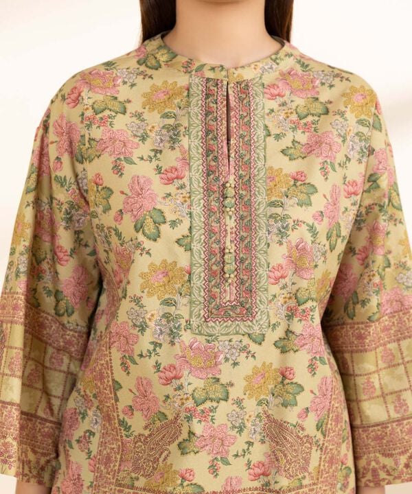 3 Piece - Embroidered Cotton Suit