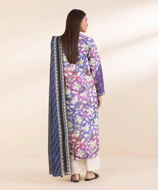 3 Piece - Embroidered Cotton Suit