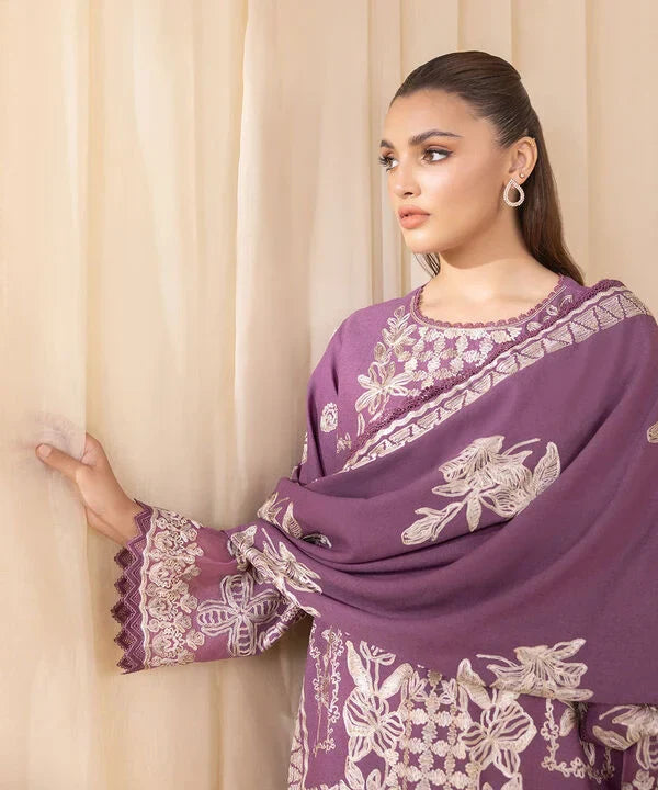 3 Piece - Embroidered Karandi Suit