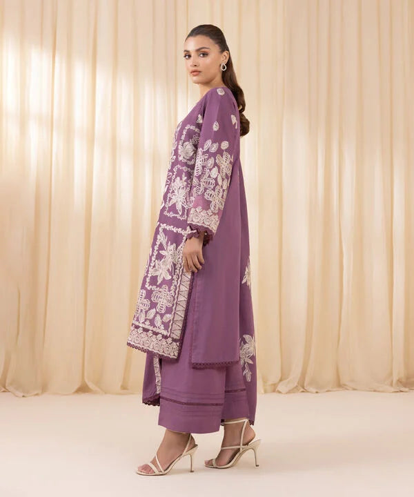 3 Piece - Embroidered Karandi Suit