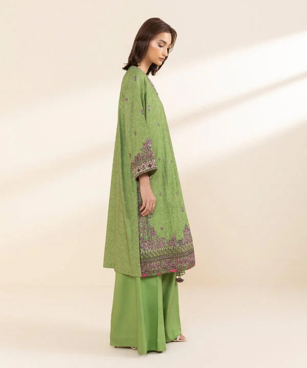 3 Piece - Embroidered Jacquard Suit