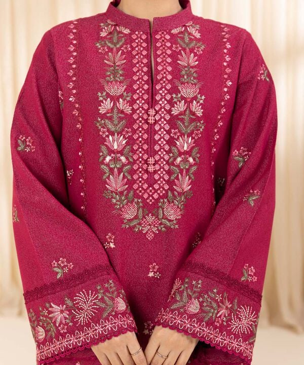 3 Piece - Embroidered Karandi Suit