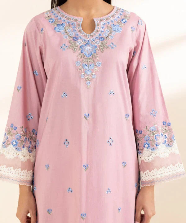 3 Piece - Embroidered Cotton Suit